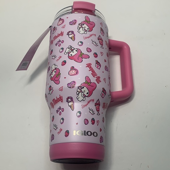 Hello Kitty BFF My Melody Travel Tumbler Mug 32 Oz Igloo Limited Edition New - Picture 5 of 10